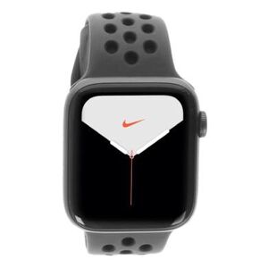Apple Watch Series 5 (GPS) Nike+ aluminium gris 44mm bracelet sport anthracite/noir - très bon état noir - Publicité