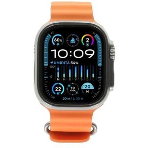 Apple Watch Ultra 2 Titane 49mm Bracelet Océan orange (GPS + Cellular) - comme neuf or - Publicité