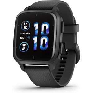 Garmin Venu Sq 2 – Music Edition Montre connectée GPS Multisports avec écran AMOLED et Suivi santé Gray avec Bracelet Noir Boîtier 40 mm - Publicité