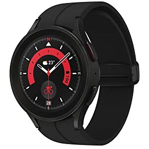 Samsung Galaxy Watch5 Pro Montre connectée Intelligente, suivi de la santé, montre sport, batterie longue durée, Bluetooth, 45mm, Noir, Extension garantie 1 an [Exclu Amazon] – Version FR - Publicité