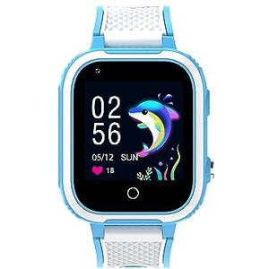 Ruopoem Montre Connectée Enfant 4g, Montre GPS Enfant avec Appel Vidéo Chat SOS Caméra Mode école Jeux, Montre Intelligente Enfant Cadeau pour Filles et Garçons - Publicité