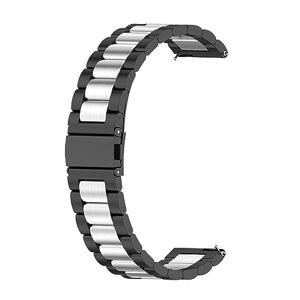 KAREN66 Métal Bracelet Compatible avec Amazfit Balance Bracelet, Bande de Montre de Rechange en Acier Inoxydable pour Amazfit Balance Smartwatch, Homme Femme, Noir/Argent - Publicité