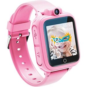 Awatty Montre Intelligente, Jouet enfant 3 4 5 6 7 8 9 10 11 12 ans, Caméra Rotative à 90°, 14 Jeux, Montre Connectée , Jeux Grands Cadeau Fille Garçon (Rose) - Publicité