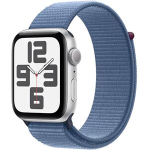 Apple Watch SE (2ᵉ génération, 2023) (44 mm GPS) Smartwatch avec boîtier Aluminium Argent et Boucle Sport Bleu d’Hiver. Suivi de l’activité Physique et du Sommeil, écran Retina, Neutre en Carbone - Publicité