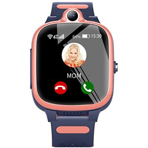 fitonyo Montre Connectée Enfant avec GPS téléphone 4G, Montre avec WiFi Tracker Position en Temps réel Appel vidéo SOS Chat Vocal, Cadeau podomètre pour garçons et Filles de 3 à 14 Ans - Publicité