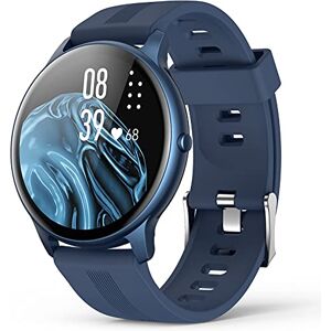 AGPTEK Smartwatch Homme, Montre Connectée Bluetooth 5.0 Sport Etanche IP68 Bracelet Intelligent Fitness Tracker avec Fréquence Cardiaque Podomètre Contrôle de la Musique pour iOS et Android-Bleu - Publicité