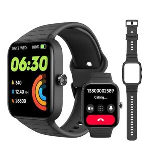 SKG V7 Cyber Montre Intelligente avec Tracker d'activité, GPS et oxygène sanguin pour Hommes et Femmes, Moniteur de fréquence Cardiaque, étanchéité IP68, Compatible avec Android, iOS, Noir - Publicité