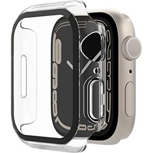 Belkin ScreenForce Apple Watch 41 mm, 40 mm Series 8, SE, 7, 6, 5, 4 Bumper Case avec protecteur d'écran en verre trempé intégré, résistant aux rayures et facile à installer Noir - Publicité