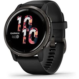 Garmin Venu 2 Montre connectée GPS multisports avec écran AMOLED, autonomie longue durée (11 jours) – Gris avec bracelet noir Boîtier 45 mm - Publicité