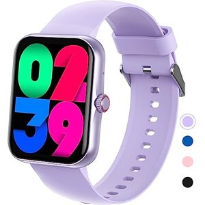 PTHTECHUS Fitness Tracker Montre Intelligente Sport pour Enfants avec Assistant Vocal d'appels Bluetooth, 100 Modes de Sport, Moniteur de Sommeil, Podomètre pour iOS Android - Publicité