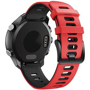 NotoCity Bracelet Vivoactive 3, Bracelet de Remplacement en Silicone de 20mm pour Samsung Galaxy Active 2/Garmin Forerunner 645/245/Garmin Venu/Galaxy Watch 42mm(Rouge Noir) - Publicité