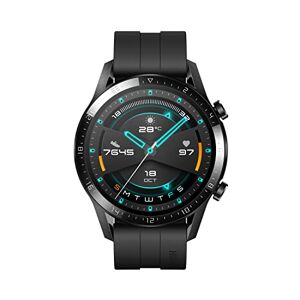 Huawei Watch GT 2(46mm) Montre Connectée, Autonomie de 2 Semaine, GPS Intégré, 15 Modes de Sport, Suivi du Rythme Cardiaque en Temps Réel, Appels Bluetooth, Sport Noir - Publicité