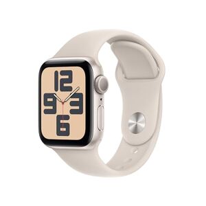 Apple Watch SE (2ᵉ génération, 2023) (40 mm GPS) Smartwatch avec boîtier en Aluminium et Bracelet Sport lumière stellaire S/M. Suivi de l’activité Physique et du Sommeil, détection des Accidents - Publicité