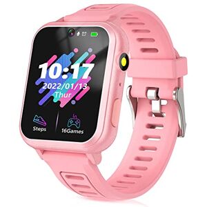 LITEYPP Montre Connectée Enfant Fille Garçon Montre Intelligente Enfant avec Jeux Musique Pédomètre Réveil Caméra Lampe de Poche, Smartwatch pour Enfants 3-12 Ans Montre Enfant, Rose - Publicité