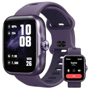 anyloop Montre Connectée Homme Femme avec Appel Bluetooth， Montre de Sport GPS intégré, 1.78" AMOLED Smartwatch, Montre Fitness étanche, Podomètre, Fitness Tracker Montre pour Android iOS Violet - Publicité