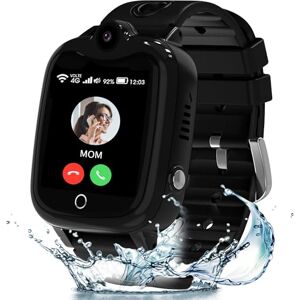 ELEJAFE Montre Connectée Enfant 4G /GPS/WiFi/Appel Vidéo, Montre GPS Enfant avec Chat Familial, Bouton SOS, Traceur GPS Enfant Anti-Perte Traqueur,IP68, Mode Classe, Cadeau pour 4-12 Ans - Publicité