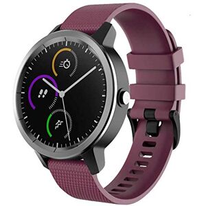 FunBand Bracelet pour Garmin vivoactive 3, 20mm Bande en Silicone Souple pour Garmin Vivoactive 3 Music/Forerunner 645 Music/Vivomove HR/Samsung Gear Sport/Galaxy Watch 42mm Smartwatch - Publicité