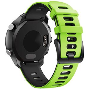 NotoCity Bracelet Vivoactive 3, Bracelet de Remplacement en Silicone de 20mm pour Samsung Galaxy Active 2/Garmin Forerunner 645/245/Garmin Venu/Galaxy Watch 42mm(Vert Noir) - Publicité