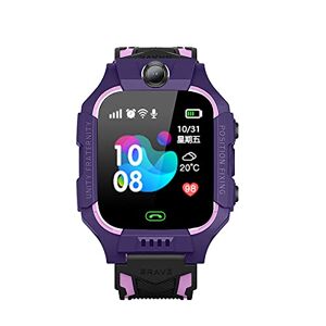 jinda Enfants Smartphone Watch 6 Touch Photo Positioning Watch Full Netcom Double Camera Taille Moyenne Violet - Publicité