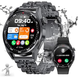 Montre Connectée Homme Smartwatch Sport - 1,32 Pouces IP68 Étanche Écran  Tactile Bracelet Connectee avec Moniteur de Sommeil Fréquence Cardiaque  Podomètre Fitness Tracker pour Android iOS Ronde Cuir : : Mode