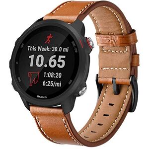 Axcellent Compatible avec Garmin Forerunner 245 Bands/Forerunner 245/645 La Musique,20mm Bracelet de Sport de Remplacement en Cuir Classique pour Femmes Garmin Forerunner 245/645 GPS Running Watch. Publicité