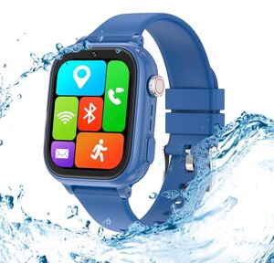 Kesasohe Montre Connectée Enfants 4G, Montre Telephone Enfant avec GPS Appels Vidéo Message WIFI Bluetooth APP Store Réseau Mobile Hotspot Mot Passe Musique Podomètre Jeux, Montre GPS Enfant pour Garçon Fille - Publicité