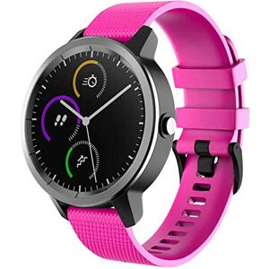 FunBand Bracelet pour Garmin vivoactive 3, 20mm Bande en Silicone Souple pour Garmin Vivoactive 3 Music/Forerunner 645 Music/Vivomove HR/Samsung Gear Sport/Galaxy Watch 42mm Smartwatch - Publicité