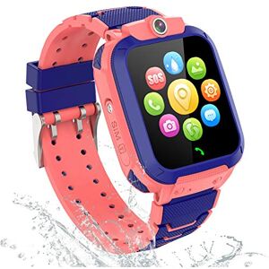 PTHTECHUS GPS Tracker Smartwatch Enfants Montre Intelligente Téléphone pour Enfants Garçons Fille Etudiant, Montre Enfants Con Appel d'urgence SOS Appareil Photo Réveil Podometre Localisation GPS - Publicité