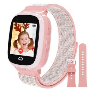 PTHTECHUS 4G Montre Connectée Enfant, Montre GPS Enfants avec Appel SOS Chat Vocal et Vidéo WiFi Bluetooth Musique Podomètre Alarme Caméra Mode école, Montre-Bracelet pour 4-12 Garçons Filles - Publicité