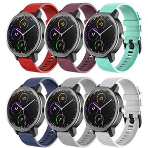 FunBand Bracelet pour Garmin vivoactive 3, 20mm Bande en Silicone Souple pour Garmin Vivoactive 3 Music/Forerunner 645 Music/Vivomove HR/Samsung Gear Sport/Galaxy Watch 42mm Smartwatch - Publicité