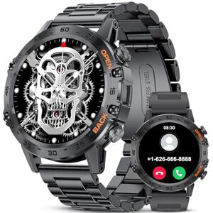 Montre Connectée Homme avec Appels Bluetooth, 1,43 HD AMOLED Écran  Militaire Smartwatch avec Notification Intelligente/Fréquence  Cardiaque/Sommeil