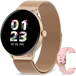 Montre Connectée Homme Smartwatch Sport - 1,32 Pouces IP68 Étanche Écran  Tactile Bracelet Connectee avec Moniteur de Sommeil Fréquence Cardiaque  Podomètre Fitness Tracker pour Android iOS Ronde Cuir : : Mode