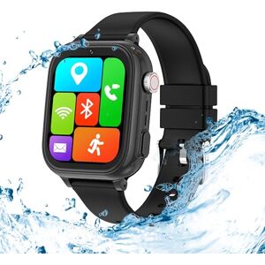 Kesasohe Montre Connectée Enfants 4G, Montre Telephone Enfant avec GPS Appels Vidéo Message WIFI Bluetooth APP Store Réseau Mobile Hotspot Mot Passe Musique Podomètre Jeux, Montre GPS Enfant pour Garçon Fille - Publicité