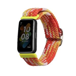 kwmobile Bracelet Compatible avec Huawei Band 7 Bracelets de Rechange en Nylon pour Fitness Tracker Orange - Publicité