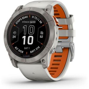 Garmin Fenix 7X Pro Sapphire Solar - Montre GPS Titane / Titanium / Gray Orange Taille unique - Publicité