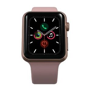 Renewd Apple Watch Series 5 GPS, 40mm boîtier aluminium or-rose avec Bracelet Rose Reconditionnée Grade A+ - Publicité