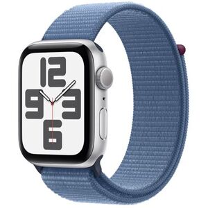 Apple Watch SE GPS Boîtier en Aluminium Argent de 44 mm avec Boucle Sport Bleu d'Hiver - Publicité