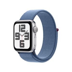 Apple Watch SE GPS Boîtier en Aluminium Argent de 40 mm avec Boucle Sport Bleu d'Hiver - Publicité