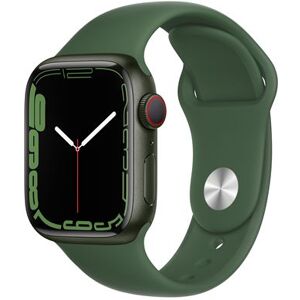 Apple Watch Series 7 GPS + Cellular, boîtier Aluminium Vert 41mm avec Bracelet Sport Trèfle - Publicité