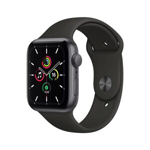 Apple Watch SE GPS 44mm boîtier aluminium gris sidéral avec bracelet sport Noir - Publicité