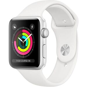 Montre Connectee APPLE WATCH Series 3 38mm Boîtier Argent, Bracelet Blanc Reconditionnee Grade A+