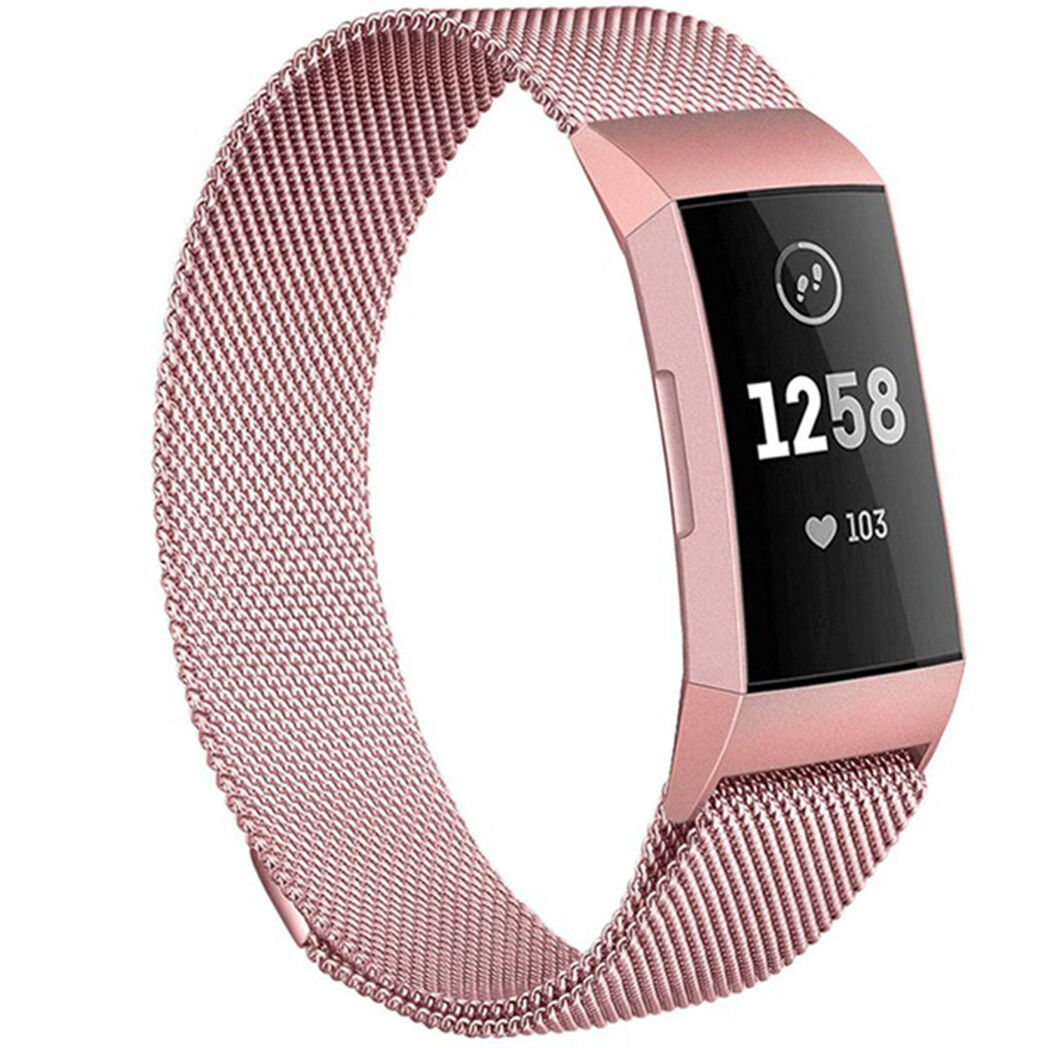 iMoshion Milanais Watch bracelet pour le Fitbit Charge 3 / 4 - Rose Champagne