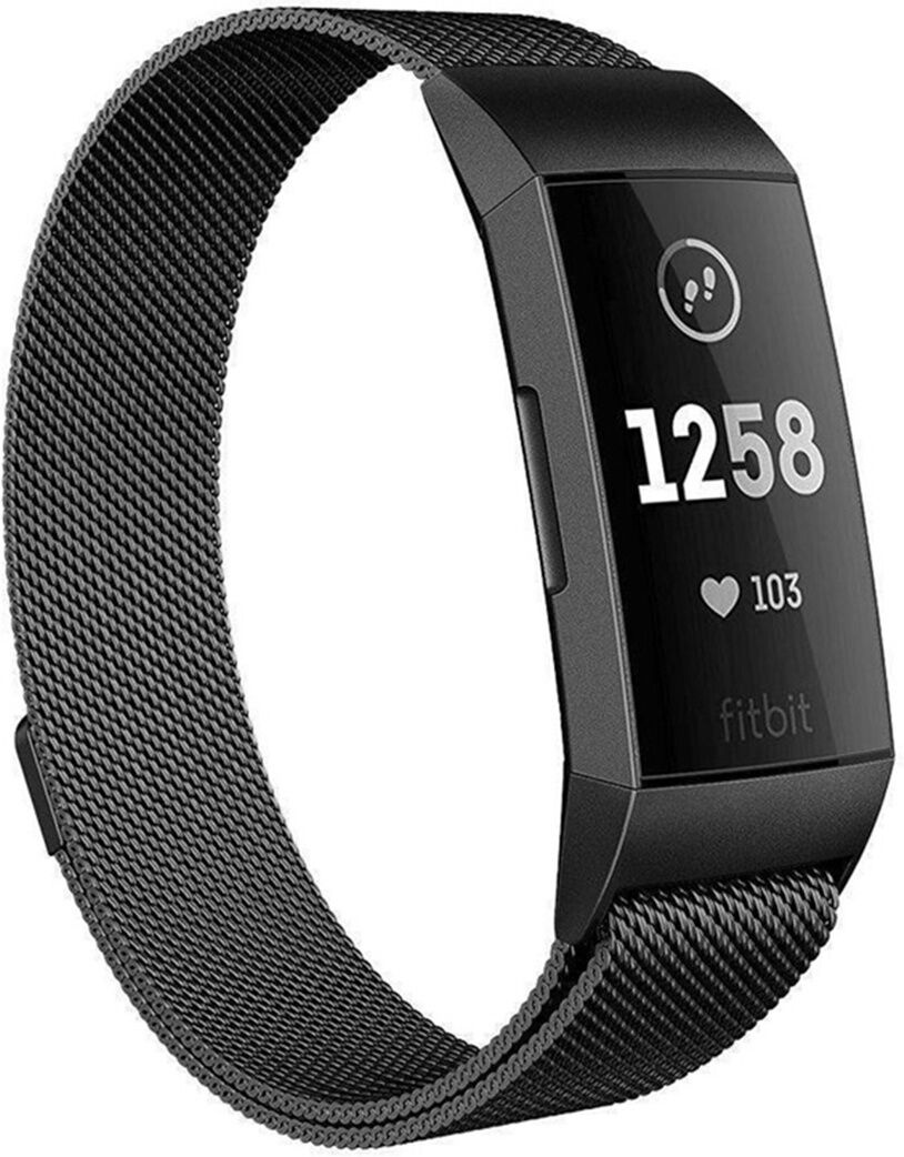 iMoshion Milanais Watch bracelet pour le Fitbit Charge 3 / 4 - Noir