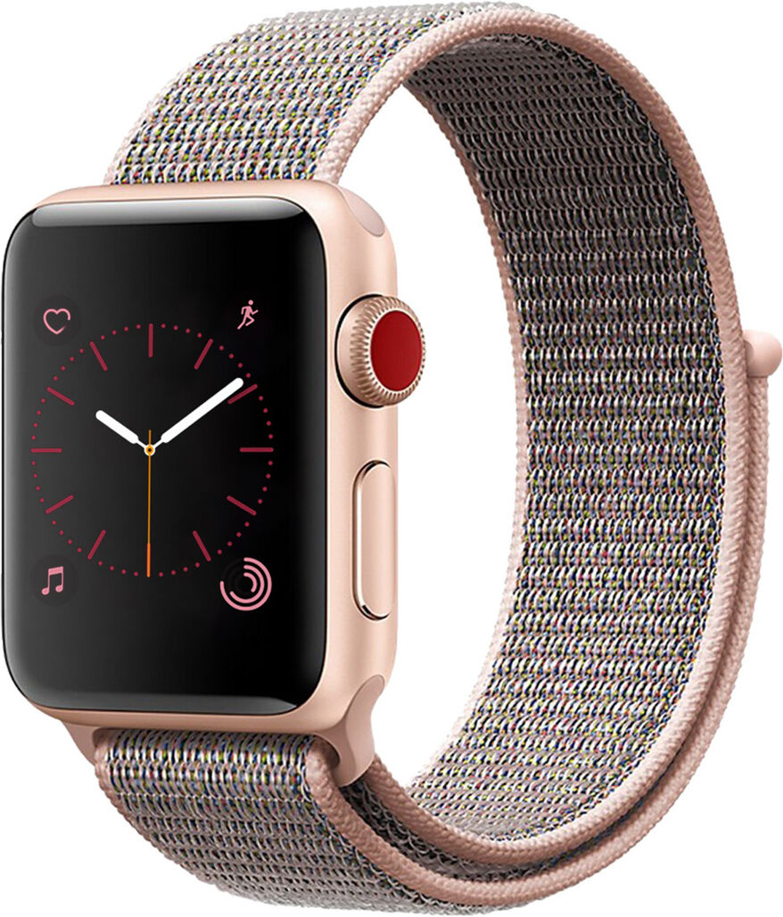 iMoshion Bracelet en nylon pour l'Apple Watch Series 1-6 / SE - 42/44mm - Rose Champagne