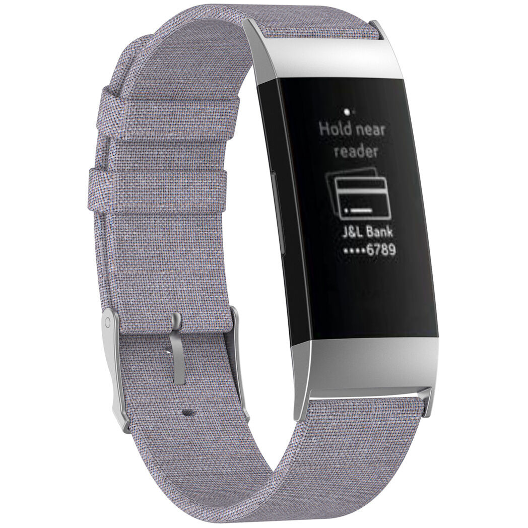 iMoshion Bracelet en nylon pour le Fitbit Charge 3 / 4 - Gris