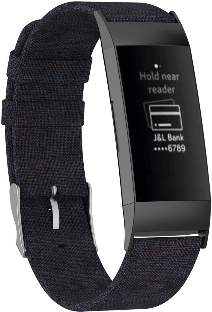 iMoshion Bracelet en nylon pour le Fitbit Charge 3 / 4 - Noir