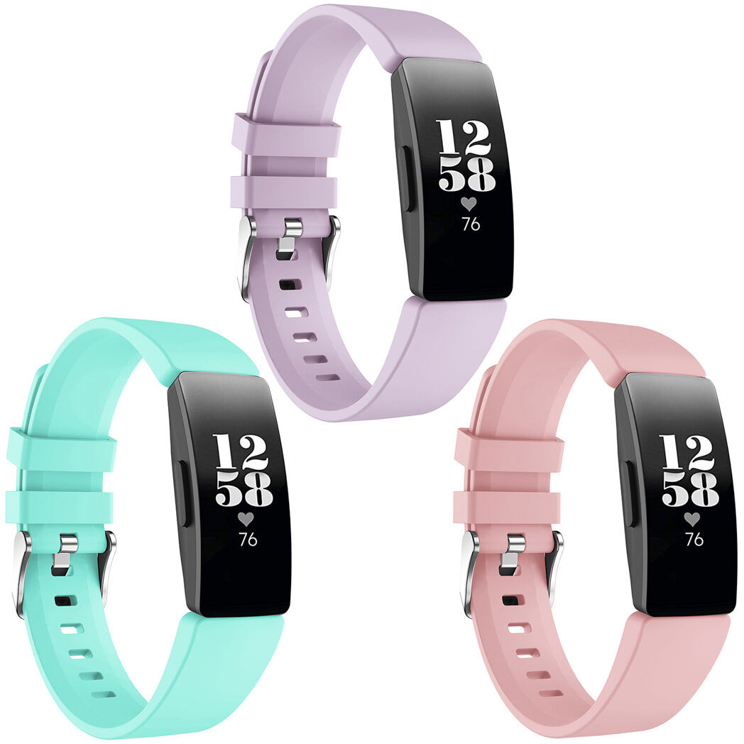 iMoshion Multipack bracelet silicone pour le Fitbit Inspire - Rose / Violet / Turquoise