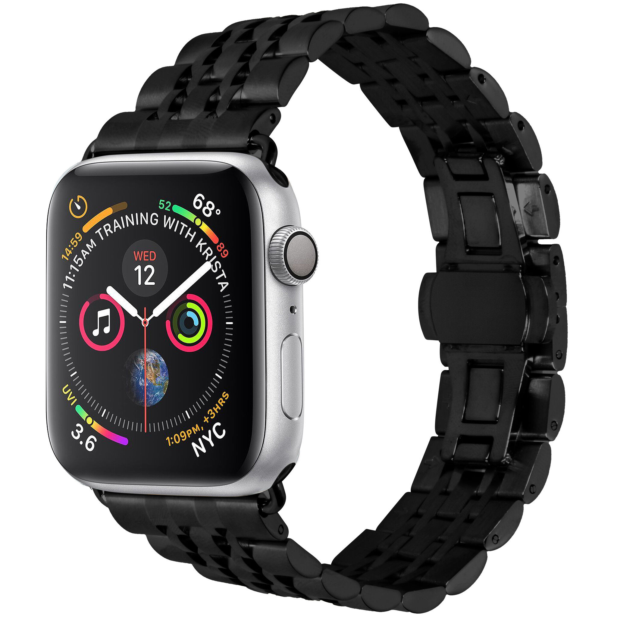 iMoshion Bracelet en acier pour l'Apple Watch Series 1-6 / SE - 38/40mm - Noir