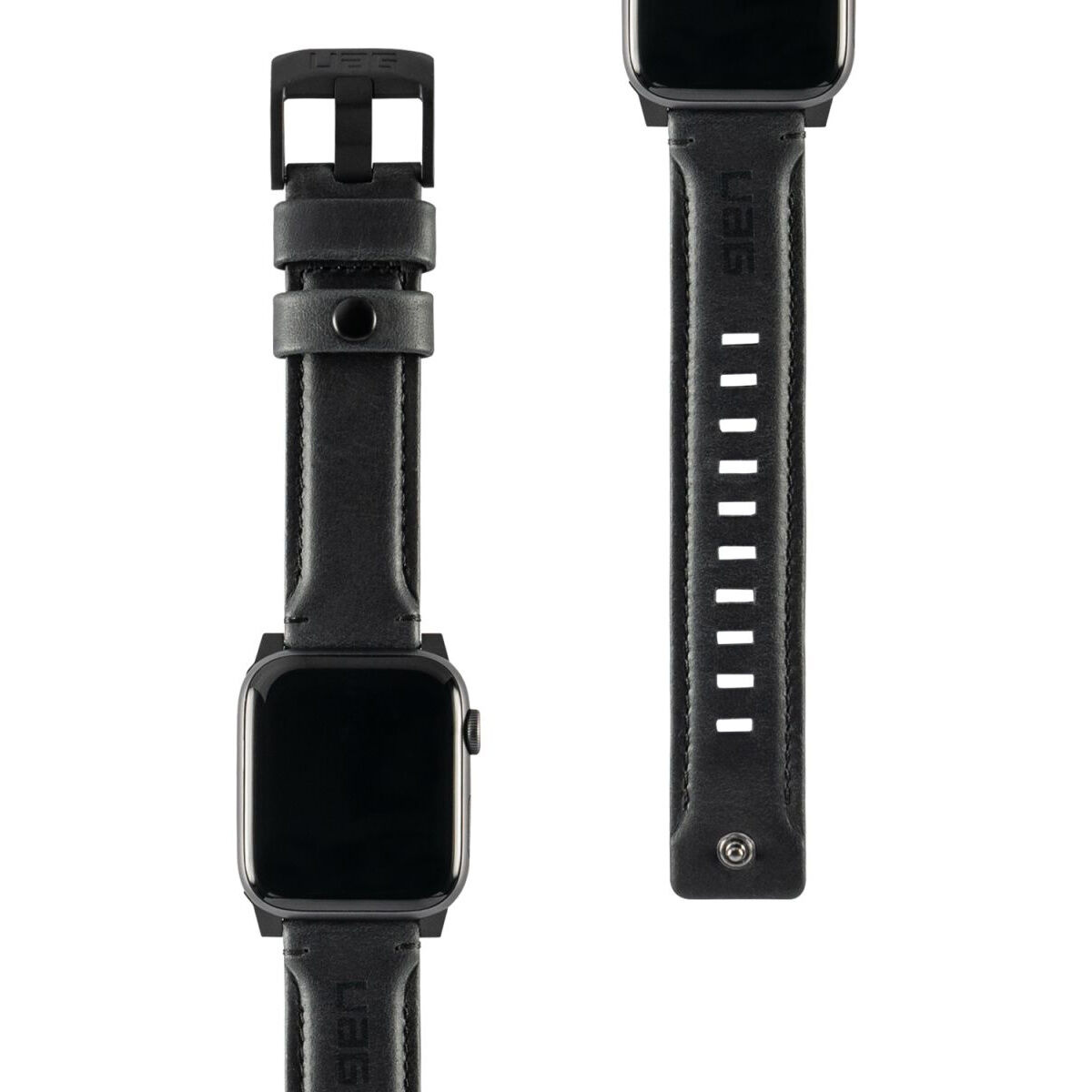 UAG Bracelet Leather Strap pour Apple Watch Series 1 - 6 / SE - 42/44mm - Noir