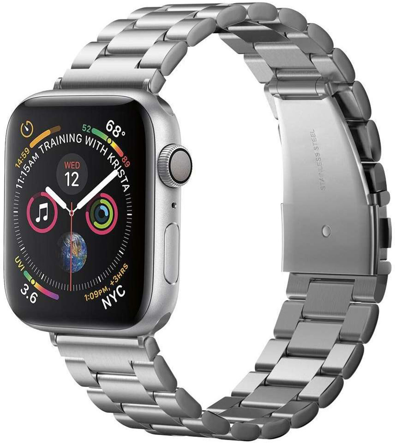 Spigen Bracelet Modern Fit Steel Watch pour Apple Watch Séries de 1 à 6 / SE - 42/44mm